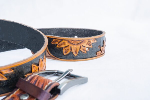 Sunflower Design Custom Western Leather Belts