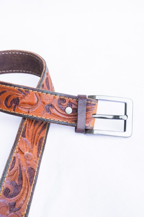 Custom Leather Belts / Leaf Pattern