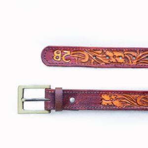 Western Tooled Leather Belts