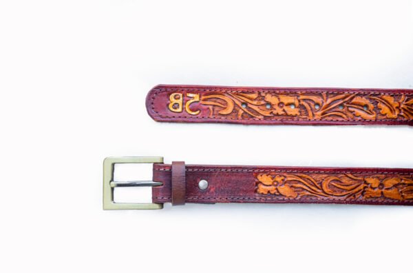 Western Tooled Leather Belts