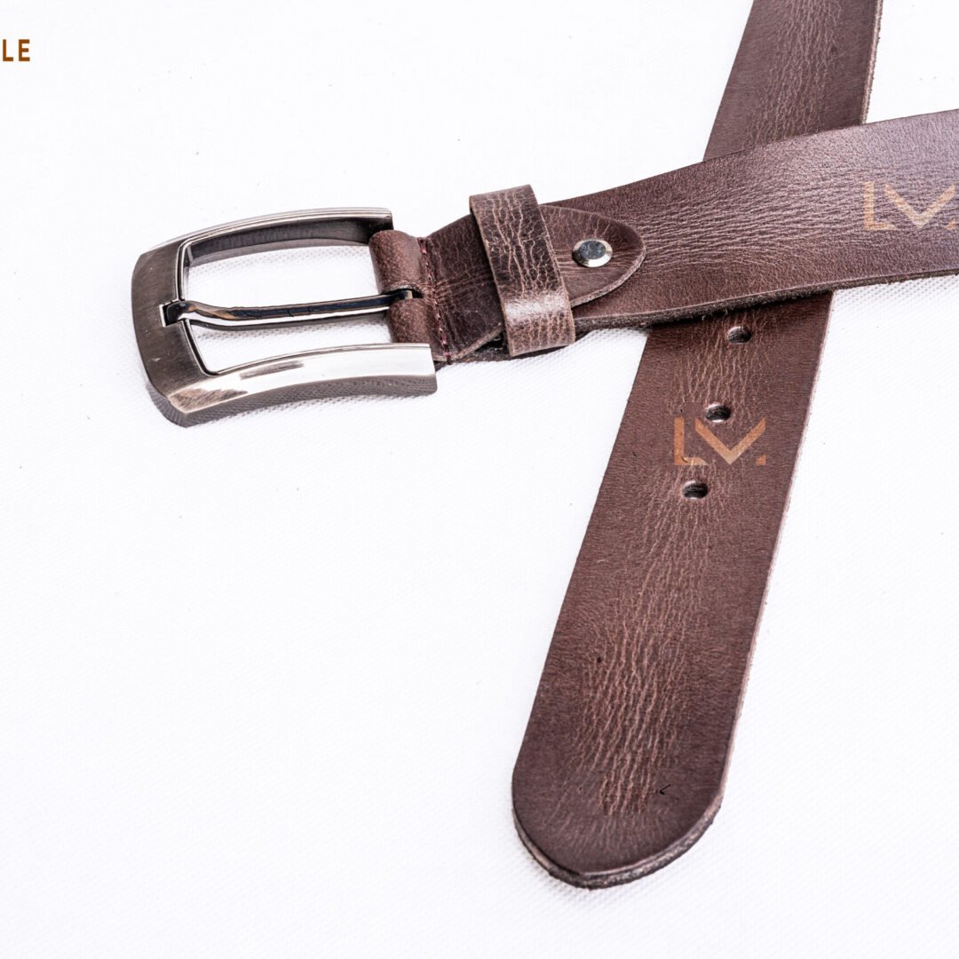 Leather Belt Crunch Brown