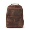 leather backpack brown color