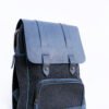 Stylish Vintage Leather Backpack With Multiple Pockets And A Distressed Finish