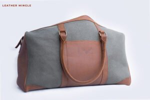 Premium Leather Travel Duffle Bag With Spacious Interior And Elegant Design