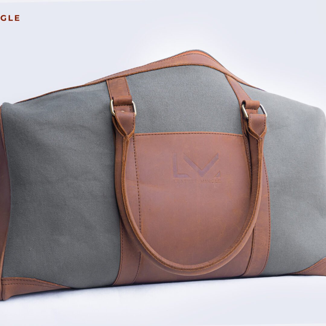 Premium Leather Travel Duffle Bag With Spacious Interior And Elegant Design