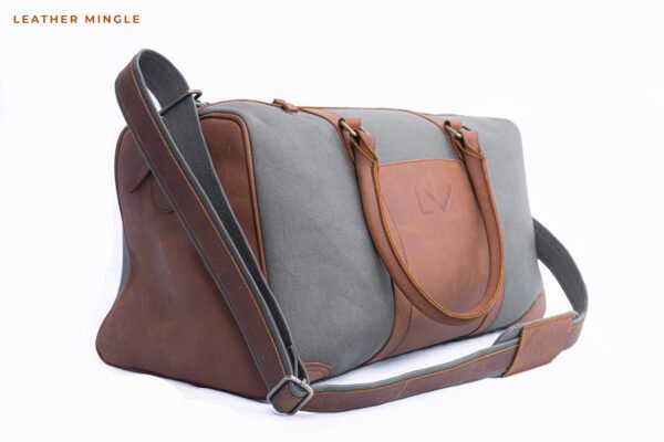 Premium Leather Travel Duffle Bag With Spacious Interior And Elegant Design