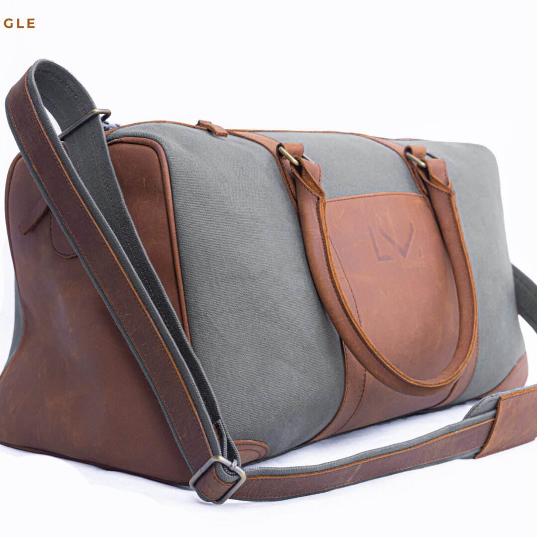 Premium Leather Travel Duffle Bag With Spacious Interior And Elegant Design