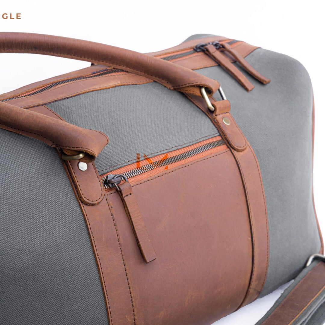 Premium Leather Travel Duffle Bag With Spacious Interior And Elegant Design