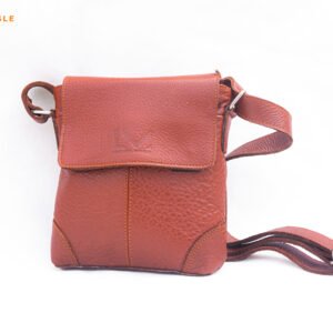 Brown Unisex Crossbody Bag Made Of Durable Material With Adjustable Strap