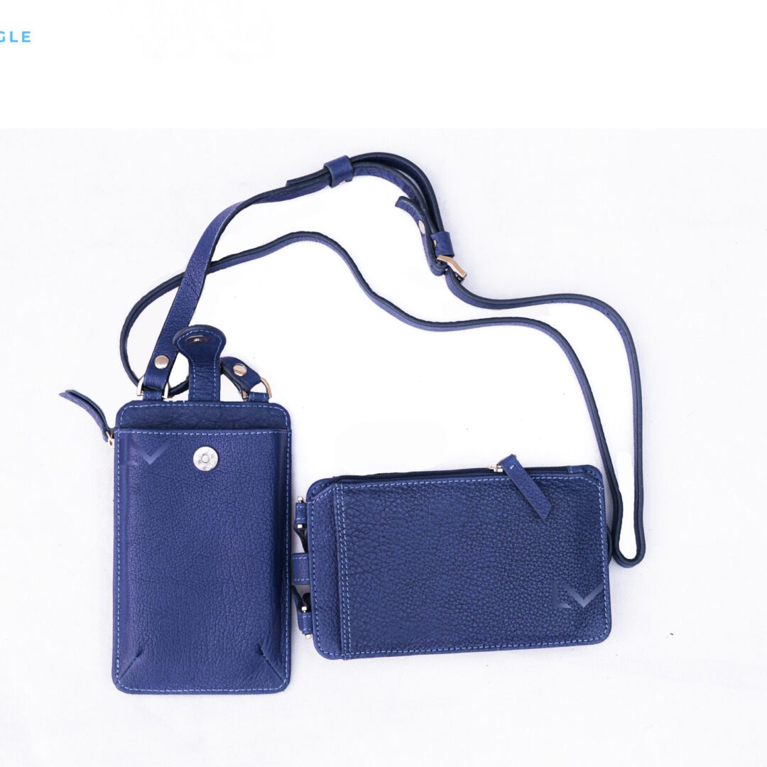 Dusky Blue Mini Crossbody Purse For Women With Adjustable Strap