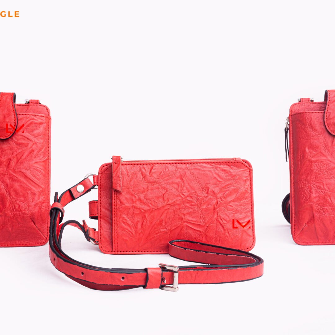 Coral Red Mini Crossbody Purse For Women With Adjustable Strap And Modern Design