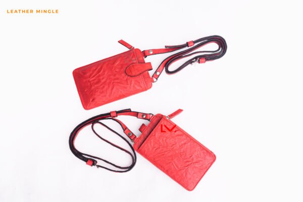 Coral Red Mini Crossbody Purse For Women With Adjustable Strap And Modern Design