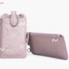 Pinkish Grey Mini Crossbody Purse For Women