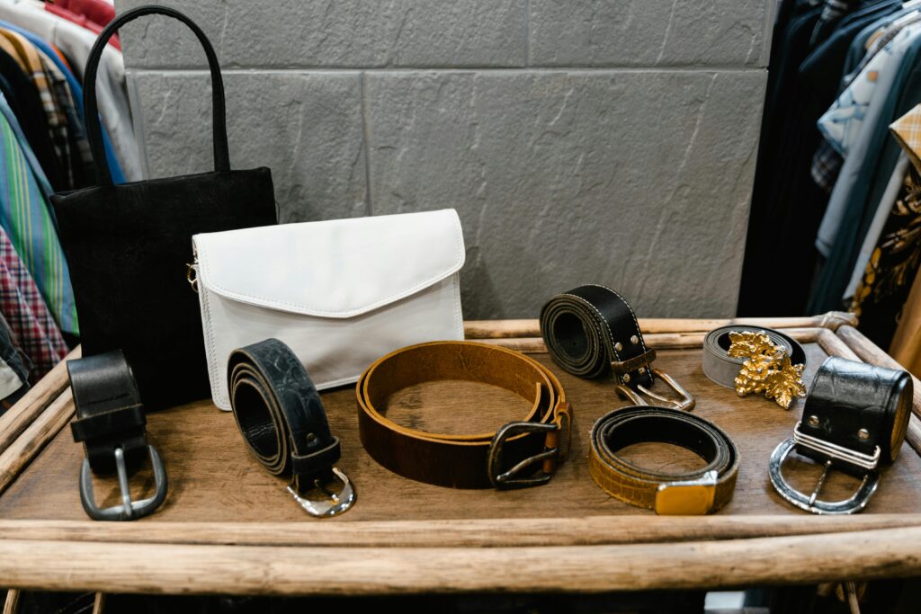 Leather care bags and belts