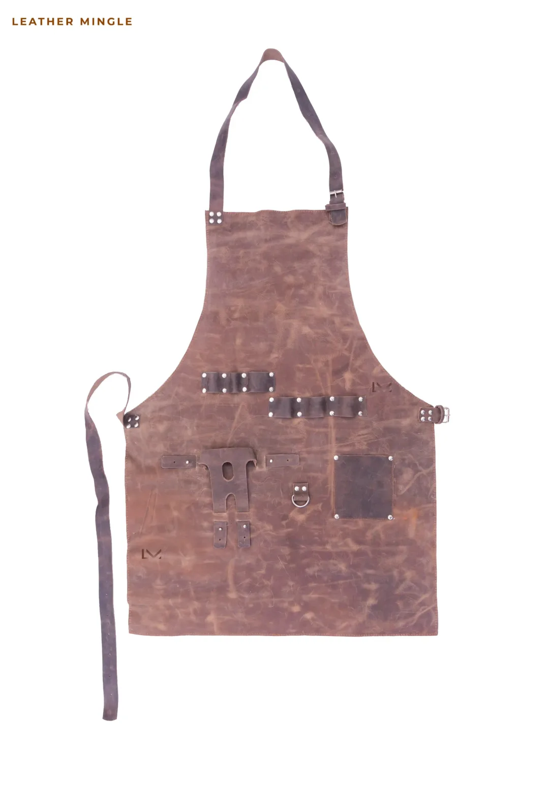 Brown Leather Apron- Leather Mingle