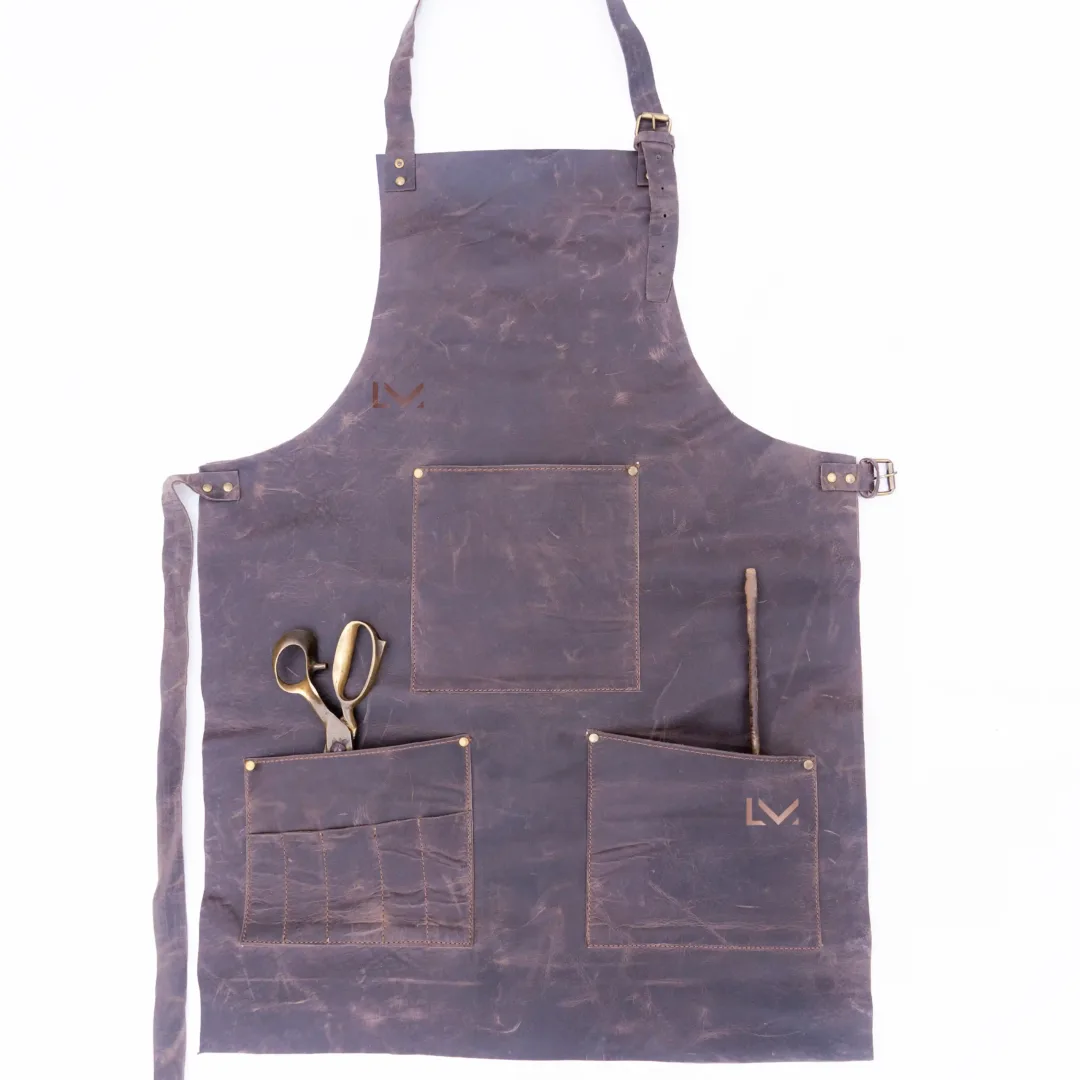 Dark Brown Leather Apron