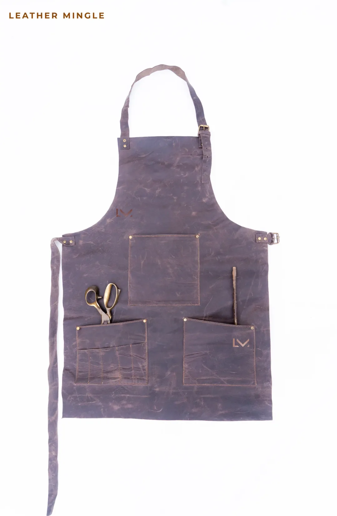 Dark Brown Leather Apron