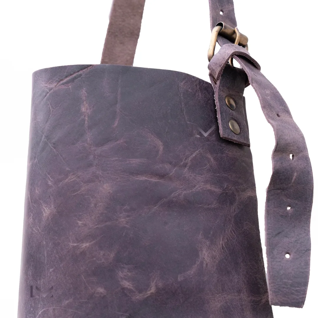 Dark Brown Leather Apron- Leather Mingle