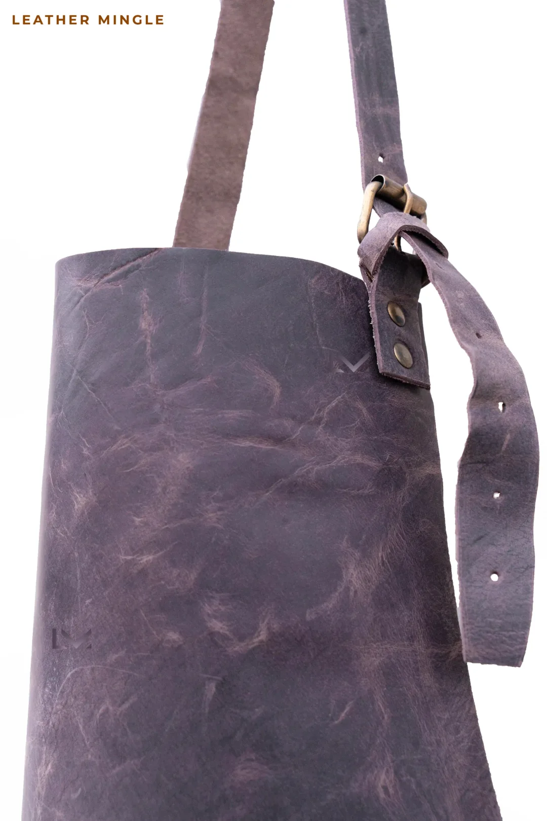 Dark Brown Leather Apron- Leather Mingle