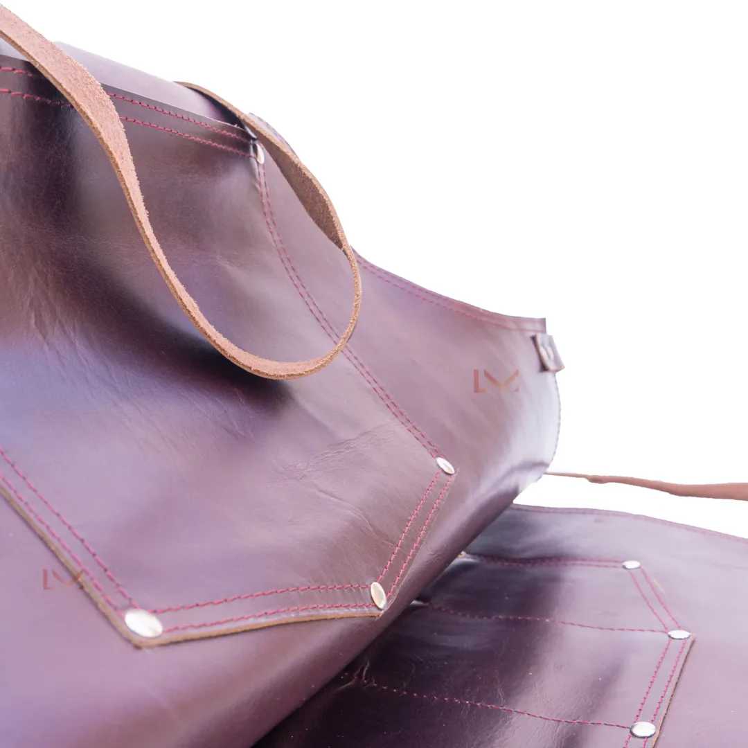 Purple Leather Apron- Leather Mingle