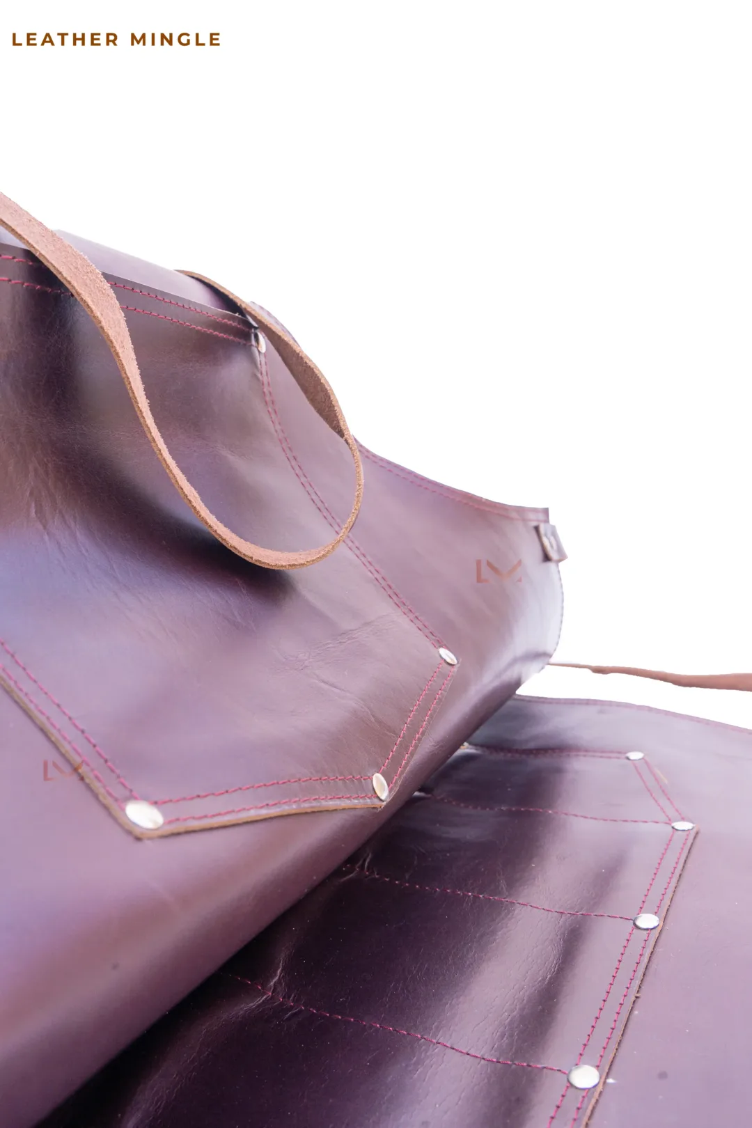 Purple Leather Apron- Leather Mingle