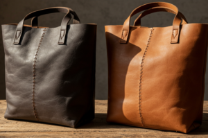 Leather Tote Bag- Leather Mingle