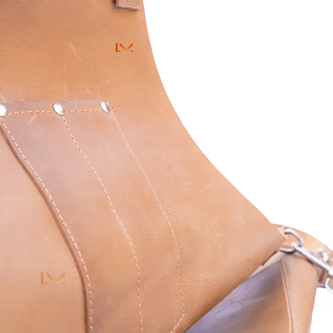 Classic Brown Leather Apron- Leather Mingle