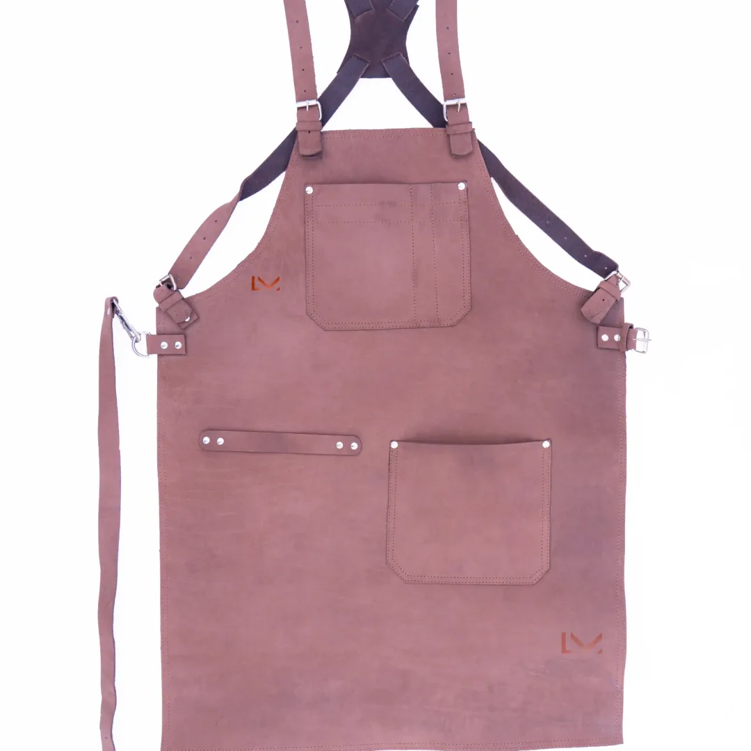 Brown Leather Apron- Leather Mingle