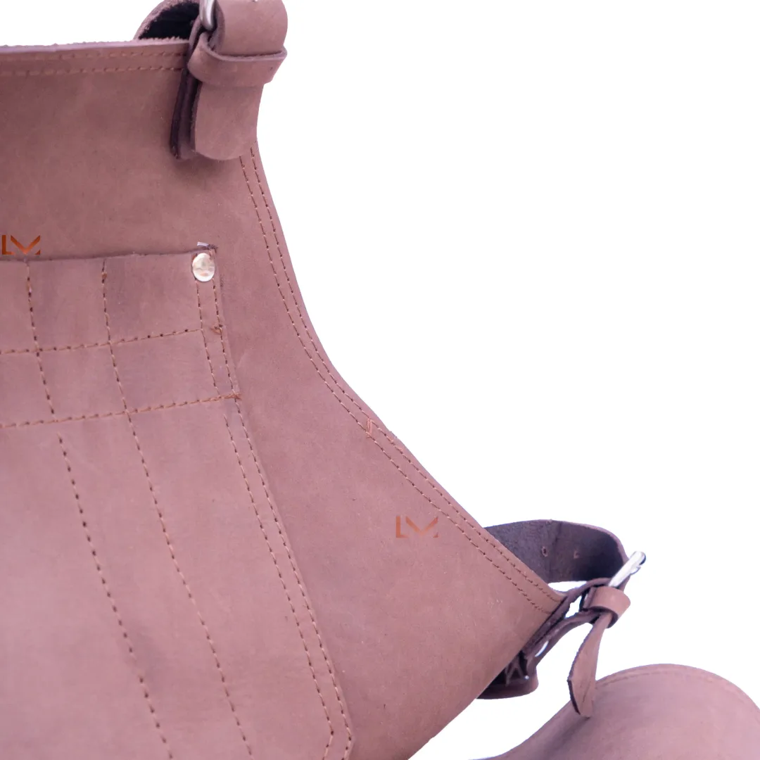 Brown Leather Apron- Leather Mingle