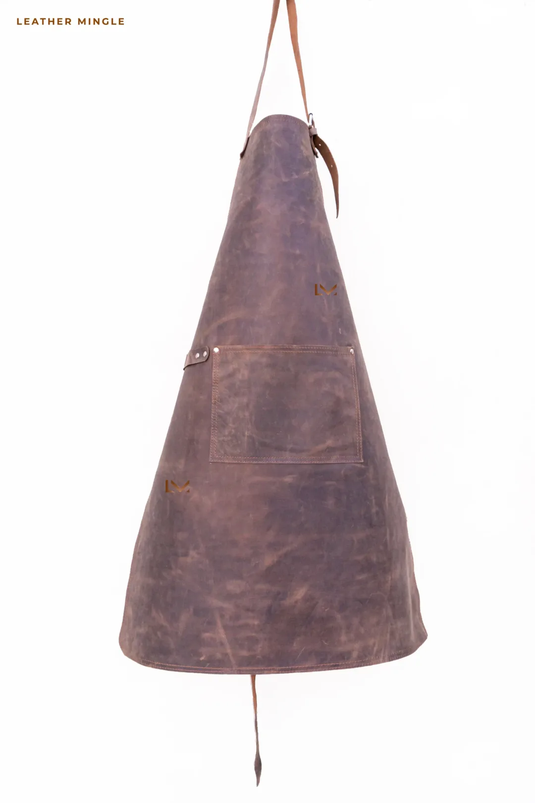 Dark Brown Leather Apron-Leather Mingle