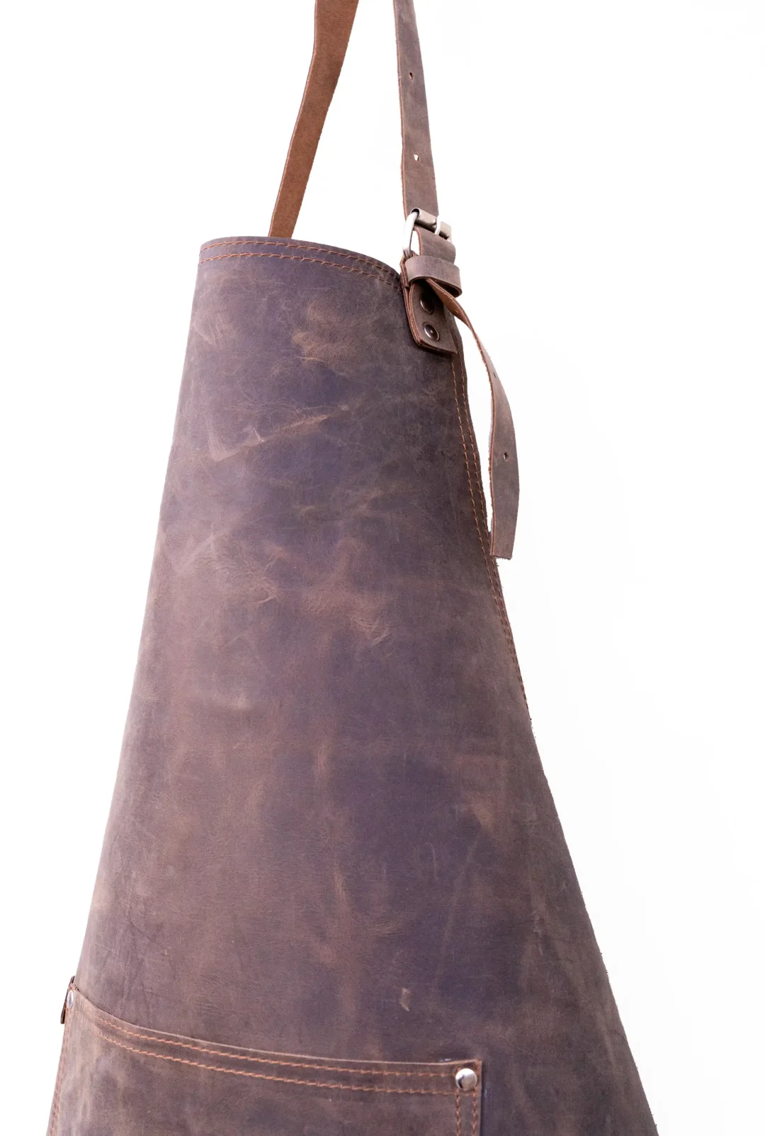 Dark Brown Leather Apron-Leather Mingle