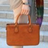 Leather Pouch Bag- Leather Mingle