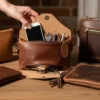 Right Leather Pouch Bag for Daily Essentials